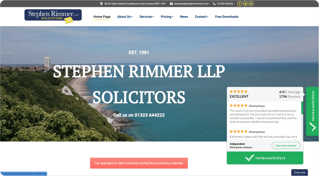 Stephen Rimmer Solicitors - Side widget